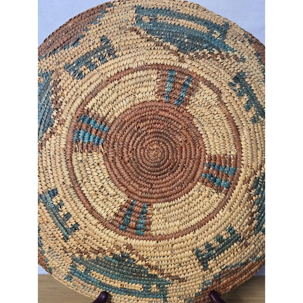 Vintage Hausa Handwoven Coiled Basket/Platter 13.5